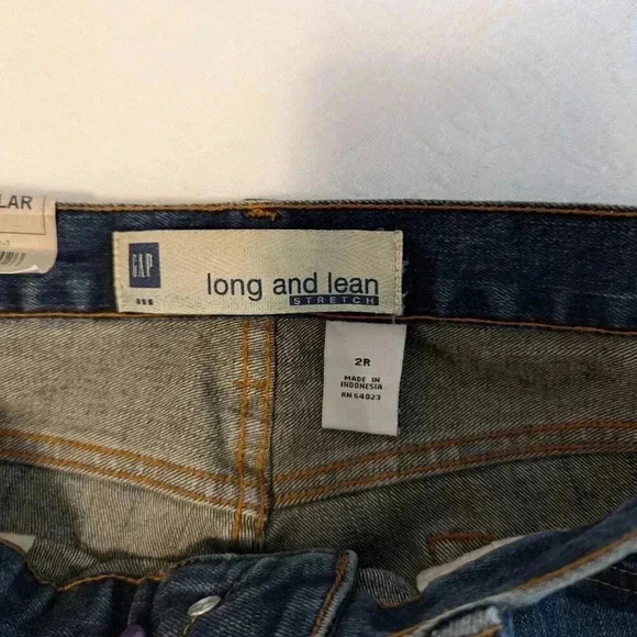 NWT Gap Jeans Long & Lean Stretch Slim with Flare Leg Size 2R - Picture 6 of 6